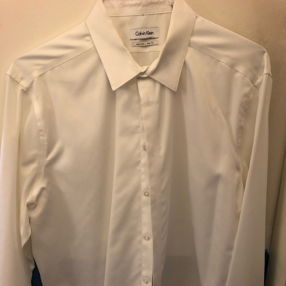 White Calvin Klein dress shirt